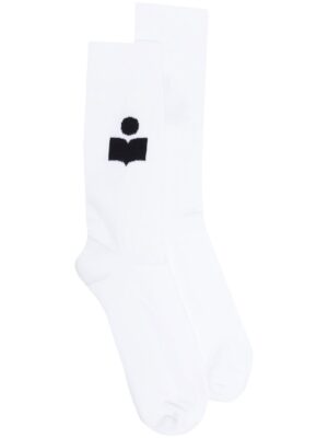 chaussettes à logo en intarsia