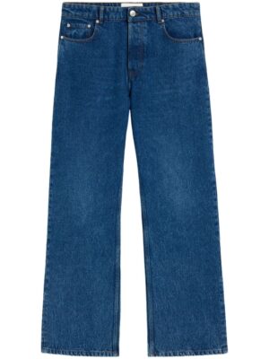 logo patch wide-leg jeans