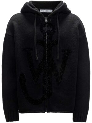 hoodie zippé à logo