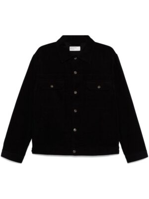 buttoned jacket with contrasting collar