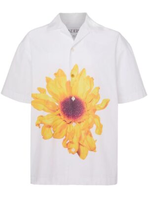 chemise en coton à imprimé fleuri