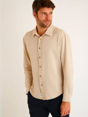 Chemise beige à longues manches ALAIN PAGANI