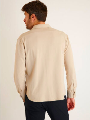 Chemise beige à longues manches ALAIN PAGANI