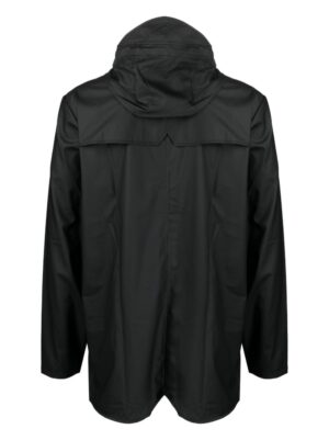 short raincoat with drawstring