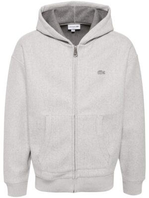 loose hooded zipped jacket