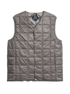 Basic V-neck buttoned inner down jacket