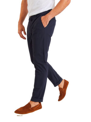 Pantalon stretch bleu marine – SERGE LESCADA