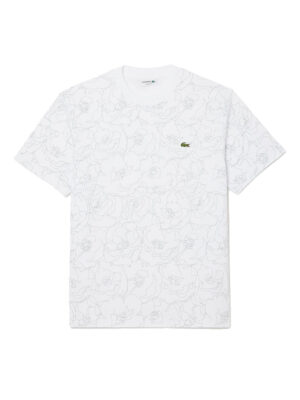 T-shirt coton épais imprimé fleurs