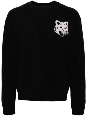 logo-intarsia jumper