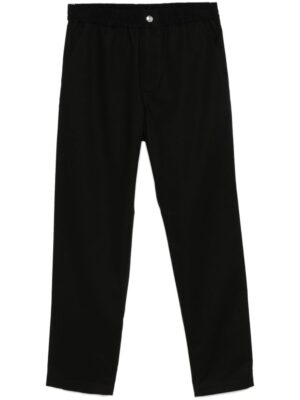 straight-leg elasticated trousers