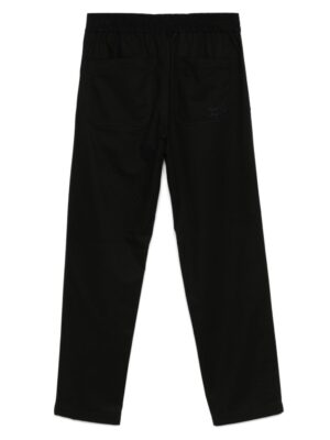 straight-leg elasticated trousers