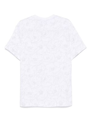 t-shirt en coton à imprimé floral