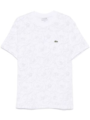 t-shirt en coton à imprimé floral