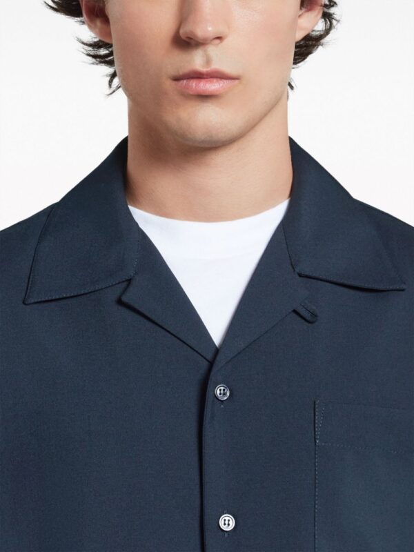 wool shirt with officer collar - Image 5