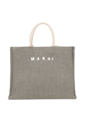 embroidered logo tote bag