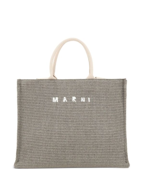 embroidered logo tote bag