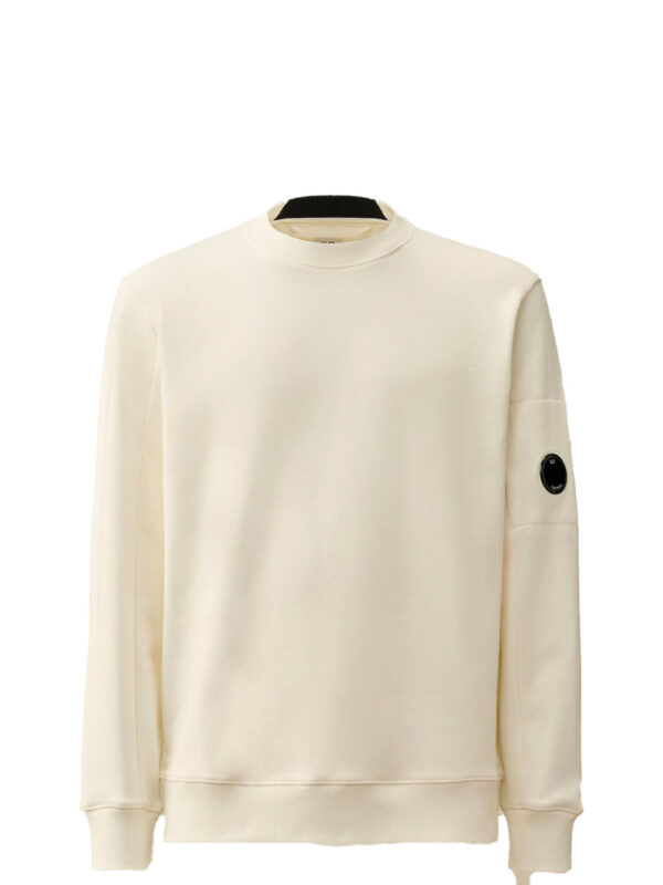 Diagonal Raised Fleece Crew Neck Lens Sweatshirt