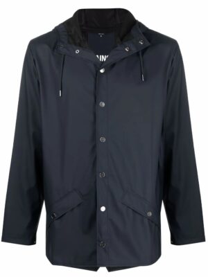 short raincoat with drawstring