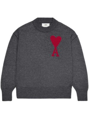 pull en laine à logo intarsia