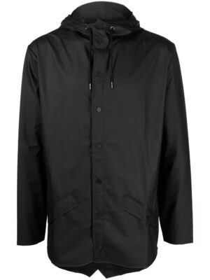 short raincoat with drawstring