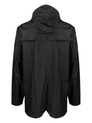 short raincoat with drawstring