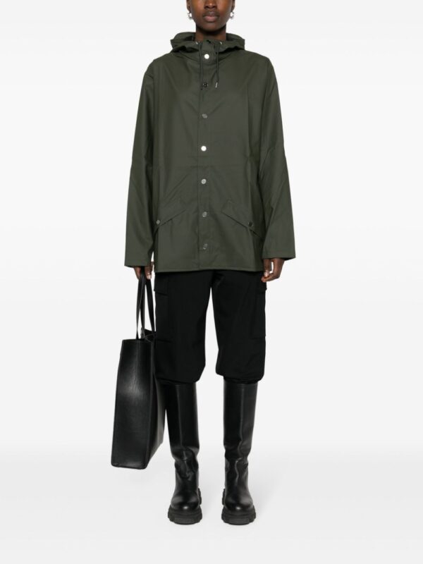 buttoned raincoat with drawstring - Image 3