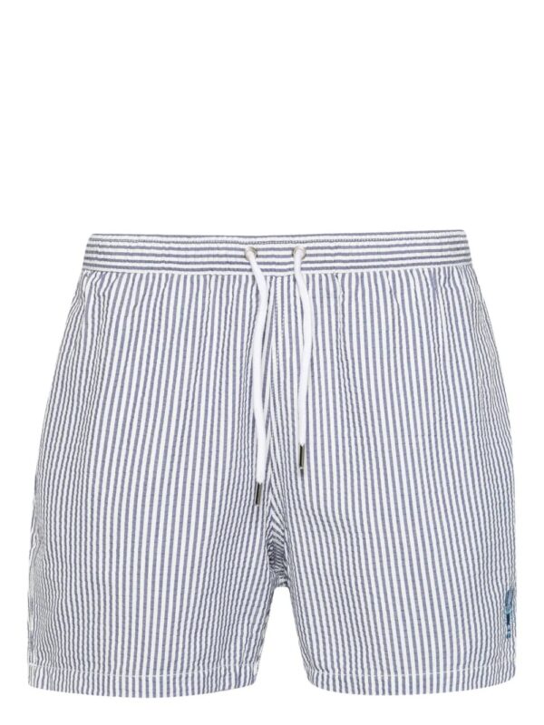 Lobster striped swim shorts