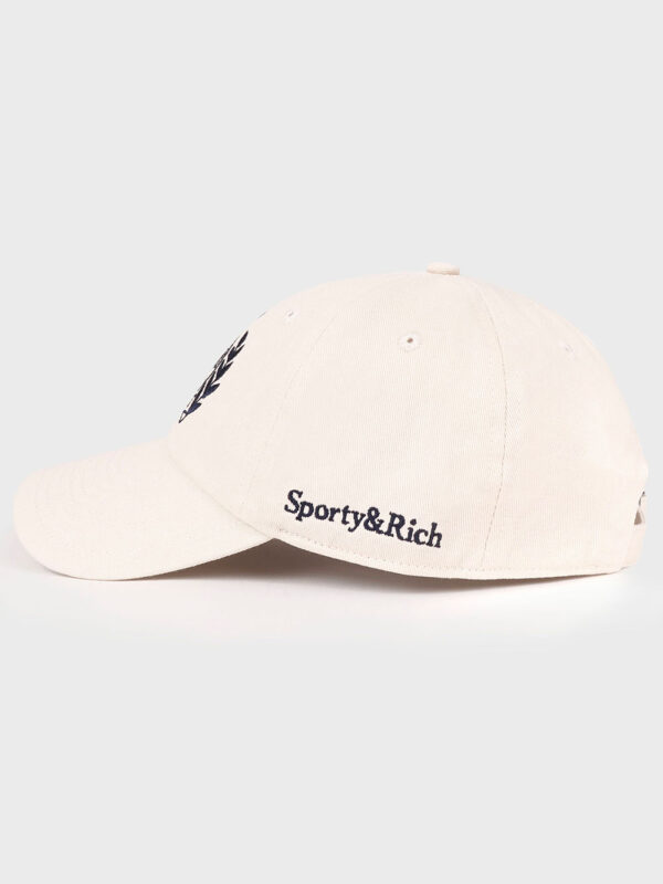 H&W Crest Hat - Cream/Navy - Image 3