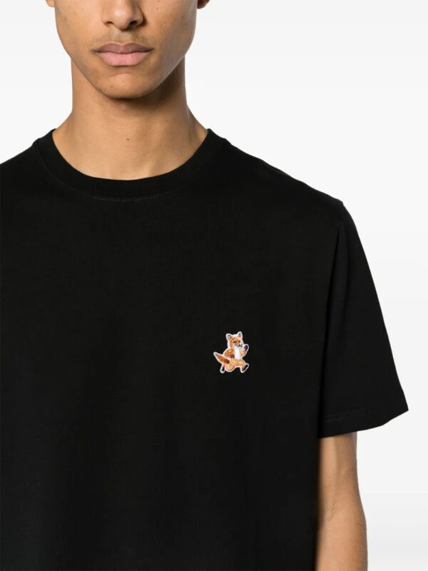 logo-patch cotton T-shirt - Image 5