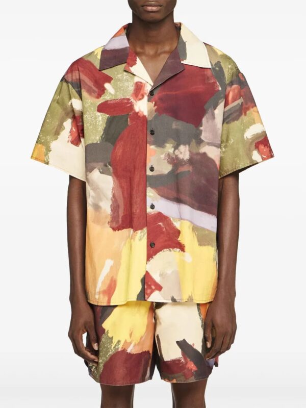 abstract print cotton shirt - Image 3