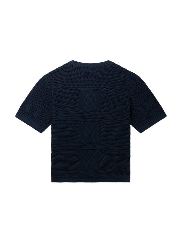 T-shirt crocheté bleu marine – Image 2