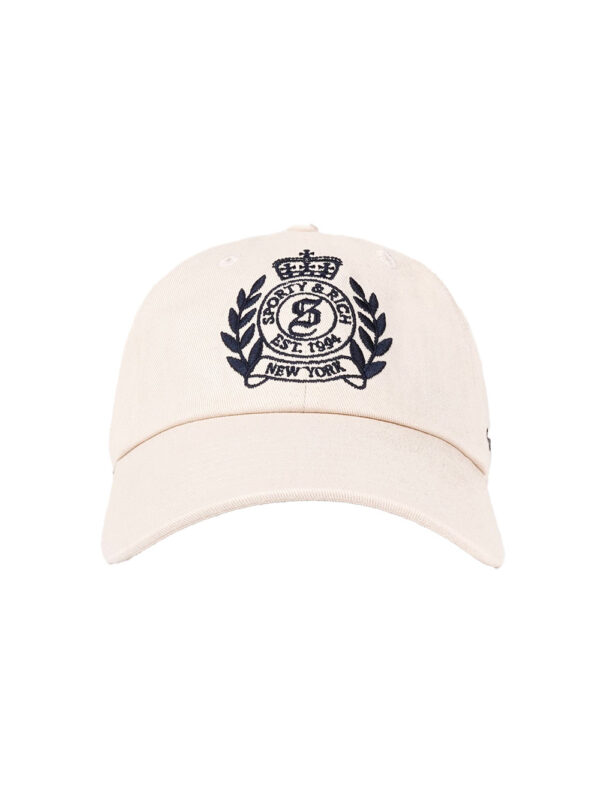 H&W Crest Hat - Cream/Navy