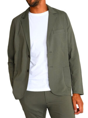 NIIKO TRIESTE technical khaki suit jacket