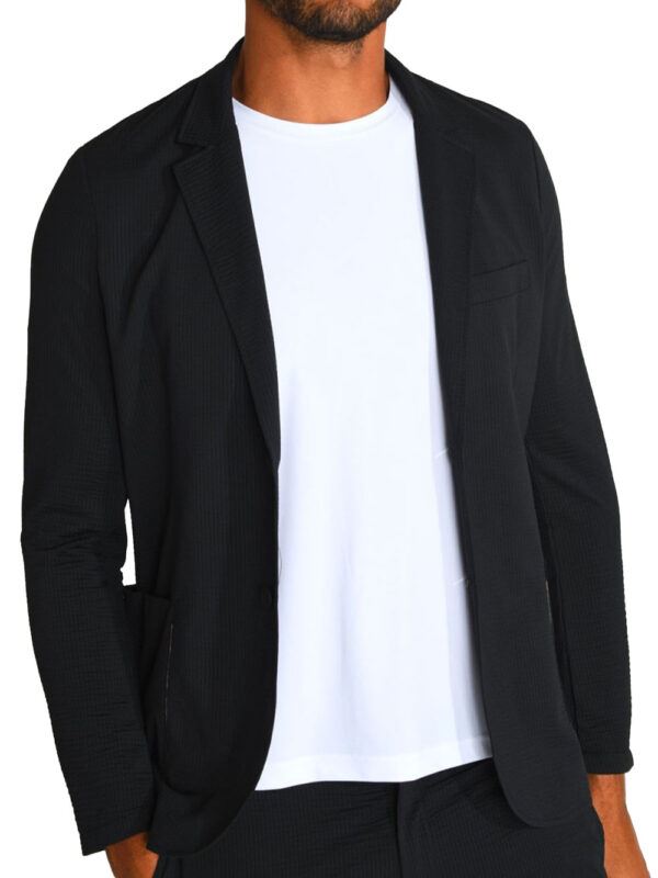 NIIKO TRIESTE technical black suit jacket