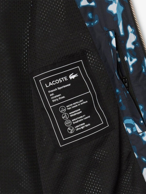 Water-repellent windbreaker jacket with printed pattern - Image 3